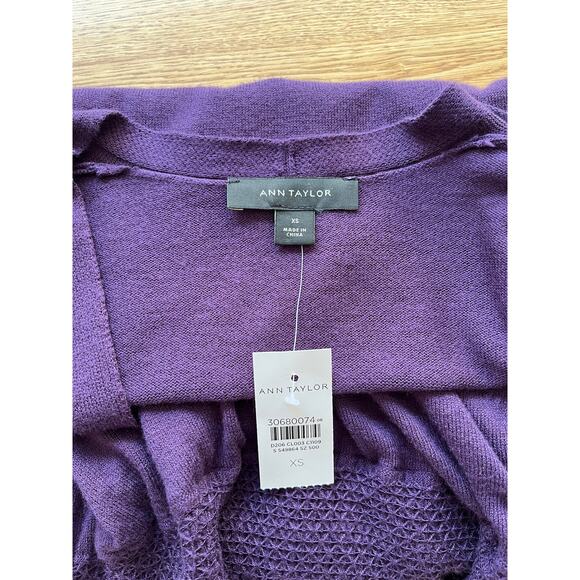 NWT Ann Taylor Purple Faux Wrap V-Neck Sweater Workwear Classiccore Size XS - Picture 5 of 6